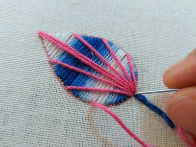 Gorgeous leaf hand embroidery|latest leaf embroidery design|hand embroidery