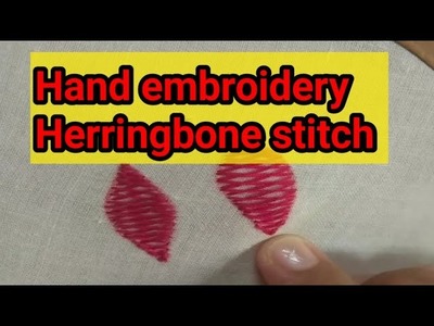 Hand embroidery: Basic herringbone stitch for beginners