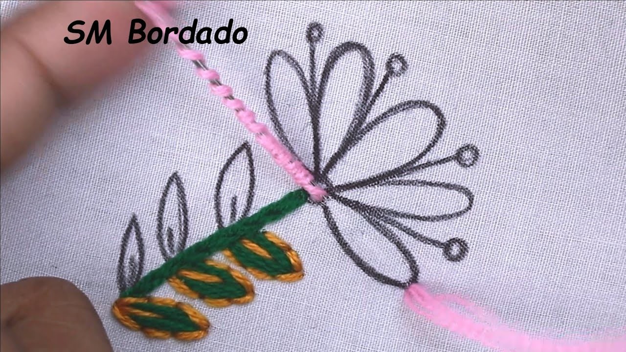 Hand Embroidery Flower Design Pattern, Needle point art New Flower Design,Flower Embroidery Pattern