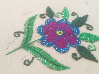 Hand embroidery new design flower stitches||fancy flower stitch