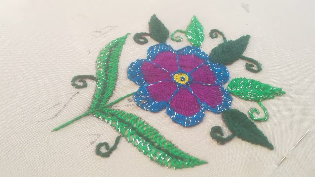 Hand embroidery new design flower stitches||fancy flower stitch