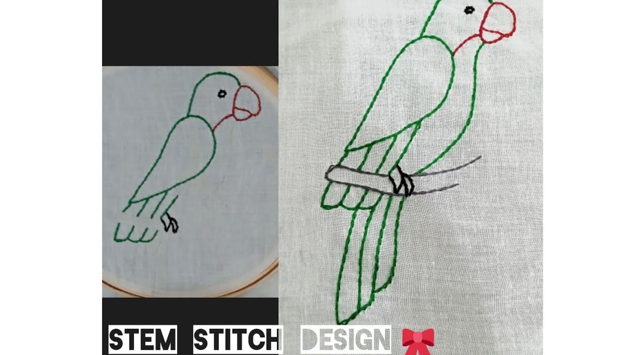 Hand Embroidery.  Stem Stitch ????????#embroiderydesign. Fill_me  . #video-2