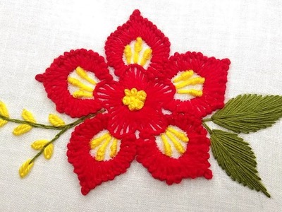 Hand embroidery very beautiful Needle art amazing colourful design for Beginner