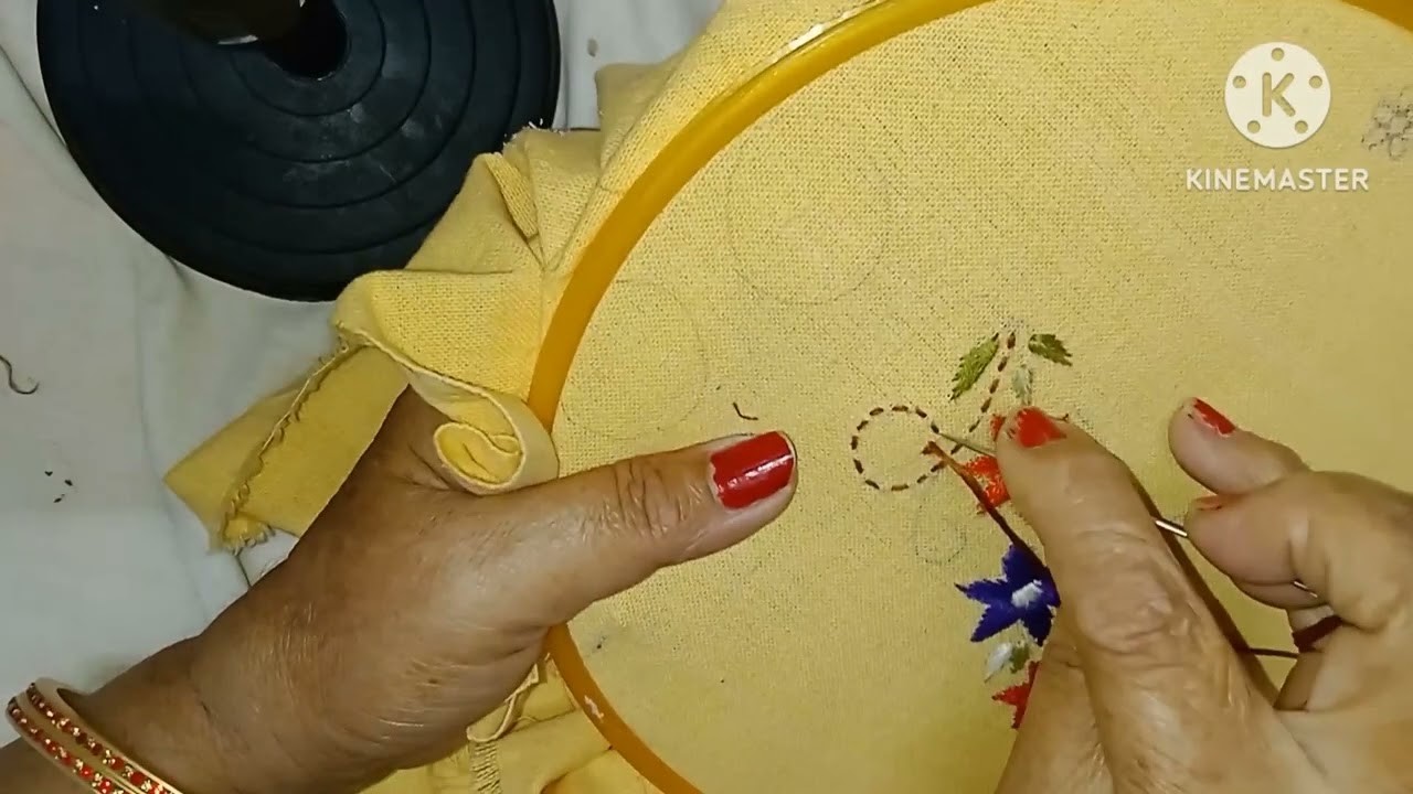 Hand made embroidery #embroidery #embroideryforbeginners #embroiderydesign