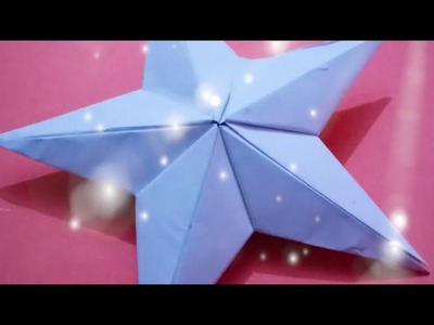 Hand made paper star.  how to make hand made 3D paper star. @bangladeshitalent
