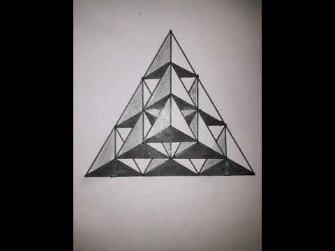 How to draw 3d kids drawing on the paper round in triangle:tutorial