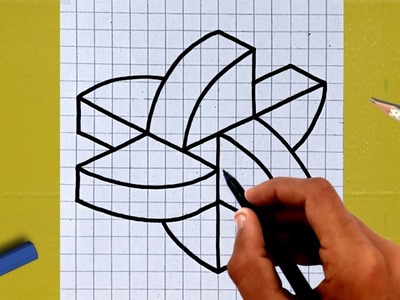 How to Draw 3D on Graph Paper | Graph Paper Drawings | 3D Drawing | Zurag Zurah Arga | Ashar 2M