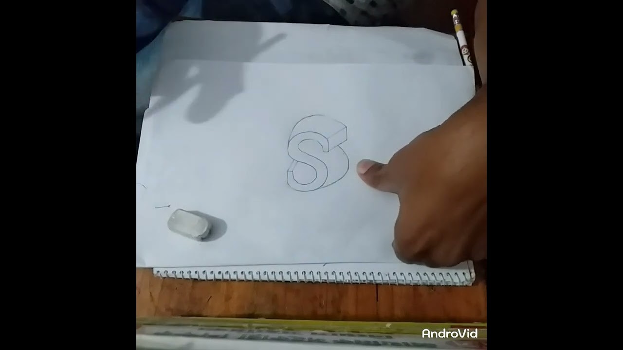 How to draw a 3D art # S # video.