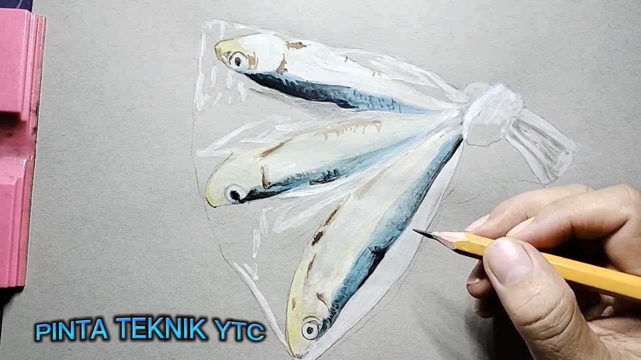 How to draw realistic dried fish (tuyo)? - Mixed Media art by Pinta Teknik #3d #art #drawing #arts