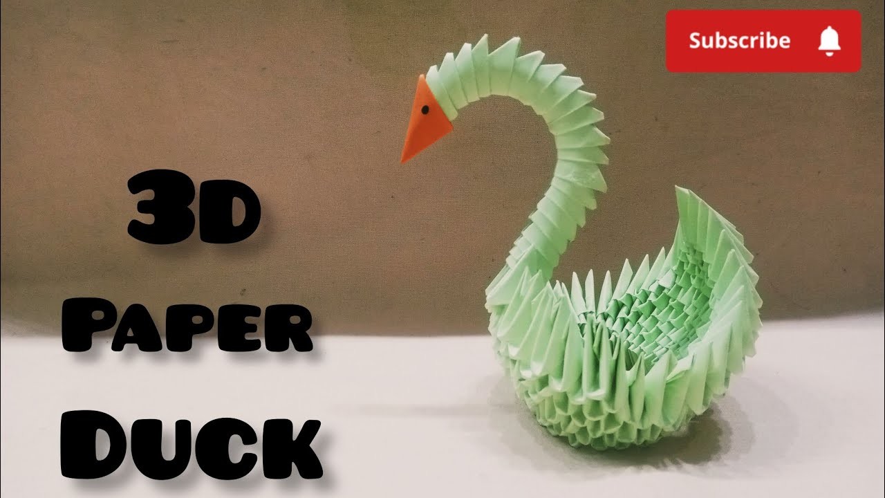 How to make 3D paper Duck | Origami handmake 3D Duck | 2023 | My Craft