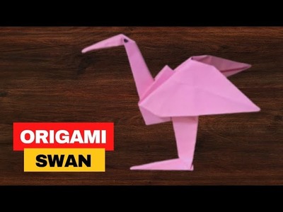 How to Make a Paper Swan 3D Origami Tutorial | DIY Easy Origami Bird: Paper Crane | Paper Crafts