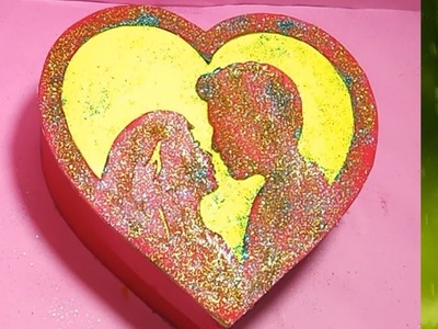 How To Make Heart Shaped Paper Gift Box ?. Heart Box. Art and Craft Making Paper Box