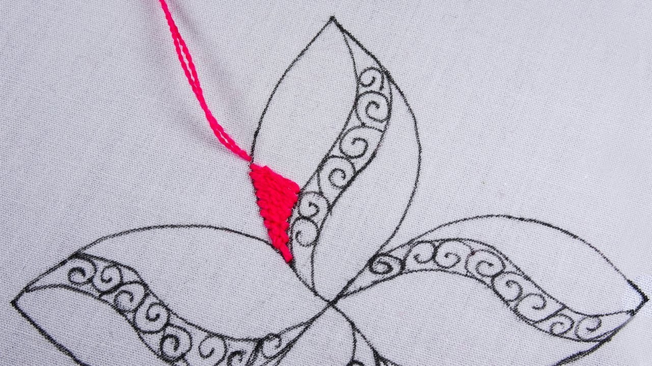 Latest hand embroidery elegant floral design with colourful thread and easy sewing stitch