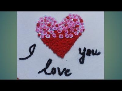Learn valentine's day hand embroidery idea.hand embroidery for beginners @embo_spark #embroidery