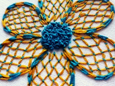 Magic Chain Stitch ???? | Hand Embroidery Flower Design |Embroidery Designs | Embroidery for Beginners
