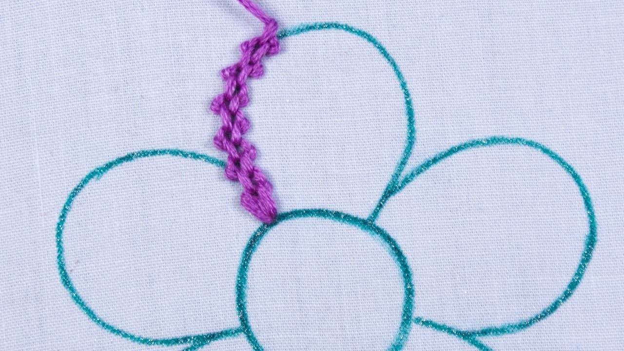 Modern Flower Embroidery, Magic Of Needle Work, Easy Flower Design Hand Embroidery Stitch