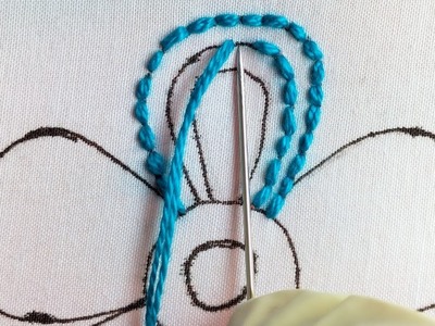 New flower embroidery tutorial | Easy hand embroidery idea for dress