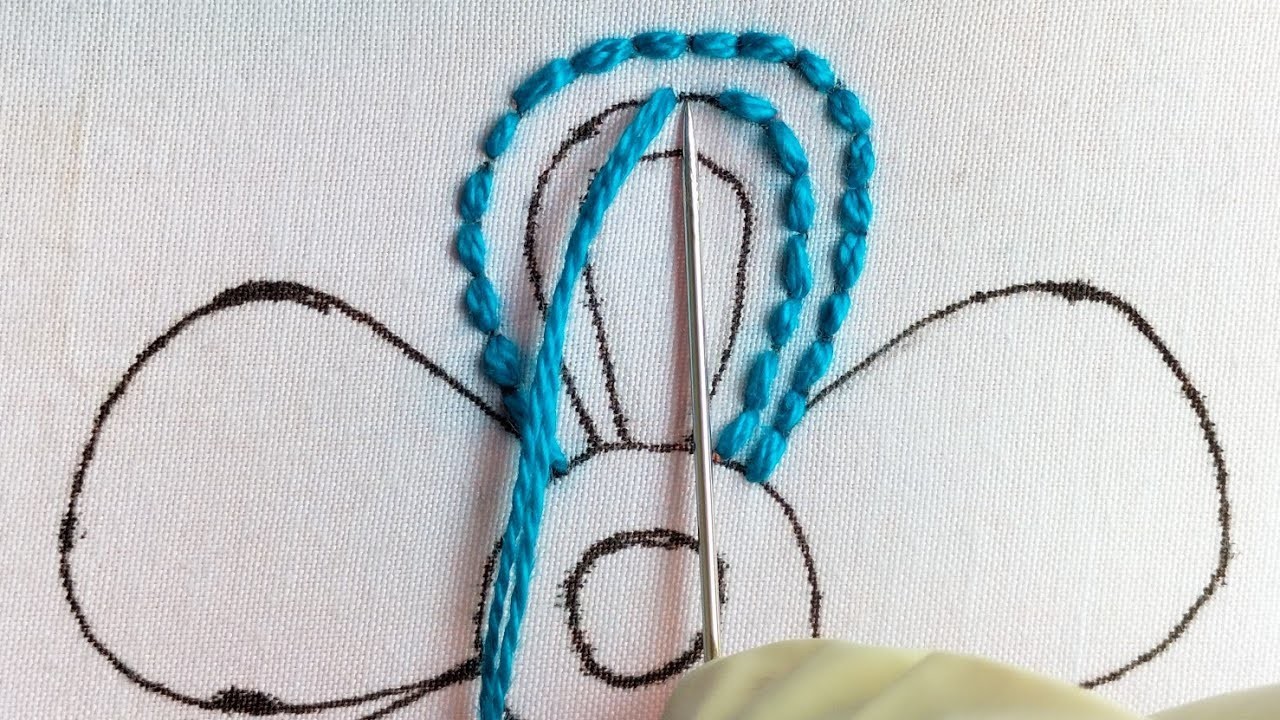 New flower embroidery tutorial | Easy hand embroidery idea for dress