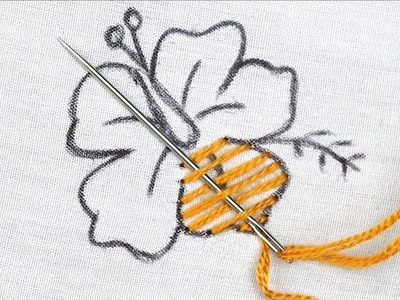 New hand embroidery art with creative checkered stitch embroidery designs made for bed sheets design