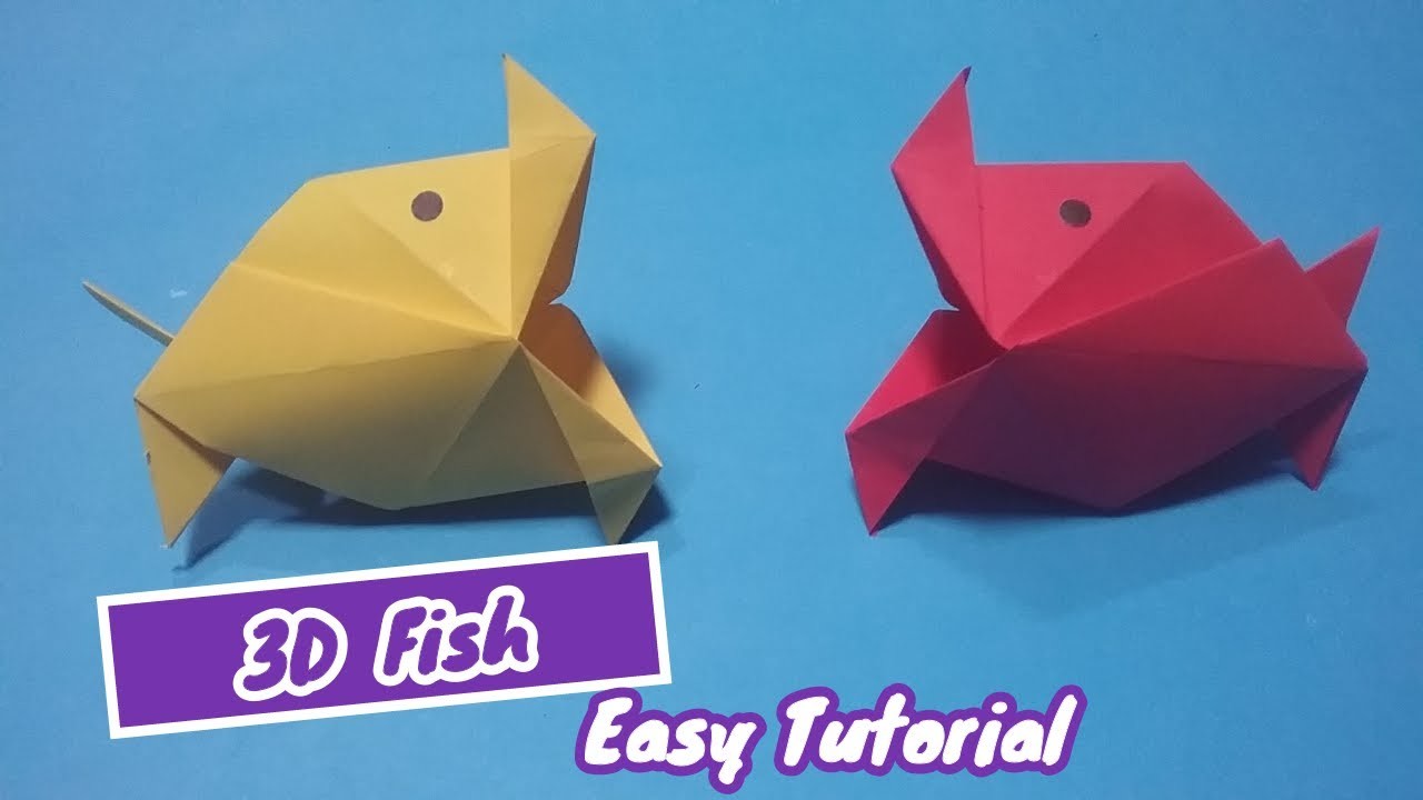 Origami 3D Fish. Easy craft Ideas. Paper Fish