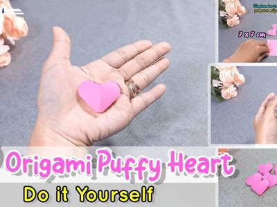 Origami Puffy Heart Instructions | 3D Paper Heart | 3D Origami Tutorial | DIY Hearts | Paper Hearts