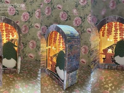 Paper Cut Template Gnome House - How to assemble Gnome Home