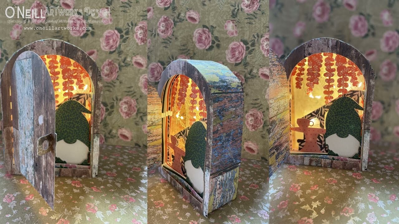 Paper Cut Template Gnome House - How to assemble Gnome Home