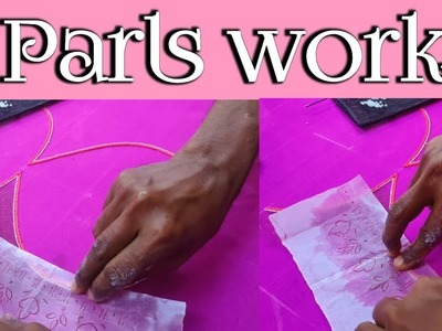 Parls work, hand Embroidery Blouse model, Step by Step Stitch, maggam work for basics, Aari work