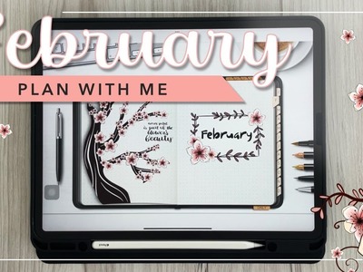 PLAN WITH ME. Digital Bullet Journal Set Up February 2023