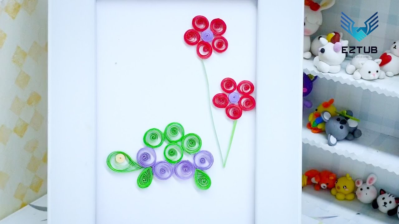 Quilling Daffodils and Turtle for a Cute and Simple Project | Craft Tutorial Fun and Simple Quilling