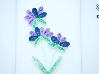 Quilling the Beloved Purple Gloxinia: Crafting the Enchanting Love Bell Flower with Velvety Wings