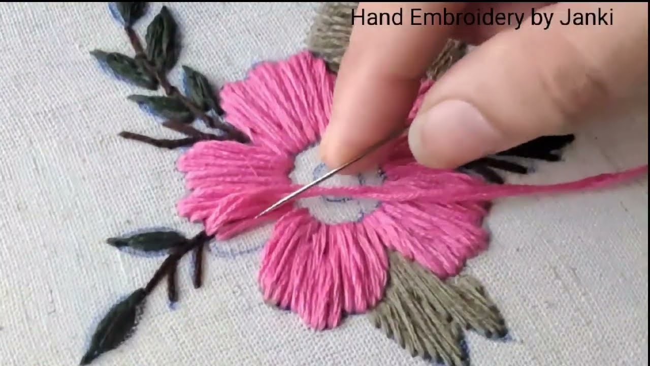 Satin stitch Awesome hand embroidery design|latest hand embroidery @handembroiderybyjanki6441