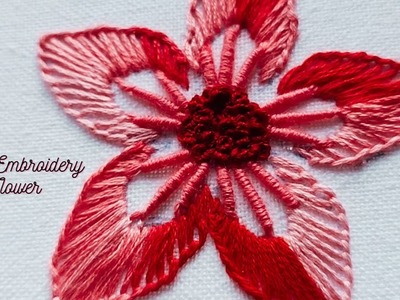 Simple Hand Embroidery Flower Design | Latest Hand Embroidery Designs | Stitch Embroidery Design