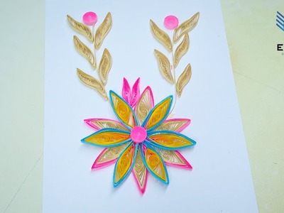 Simple royal orchid but unique and full of art from quilling | Learn To Make Orchid quilling