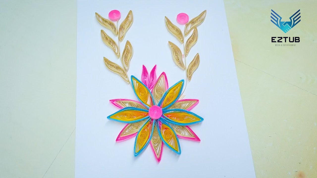 Simple royal orchid but unique and full of art from quilling | Learn To Make Orchid quilling