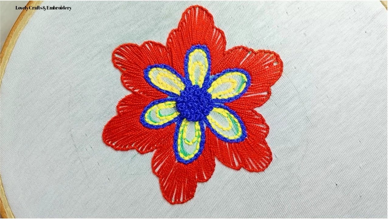 Super easy Flower Embroidery For Beginners| latest flower Embroidery Design|hand Embroidery