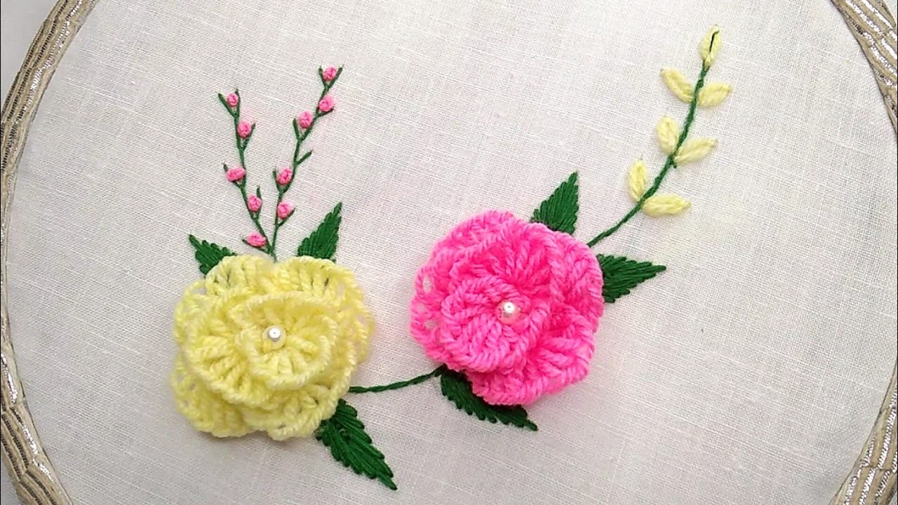Super Unique Flower Hand embroidery Design | Flower Embroidery Tutorial | Embroidery for Beginners