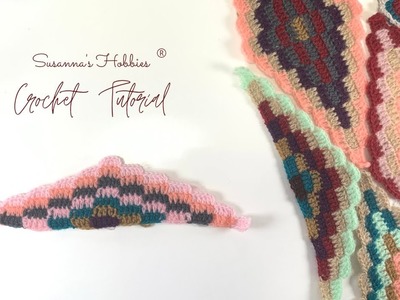 Susanna’s crochet tutorial ????????????????????????????Argyle checks ????Narrow half diamond motif
