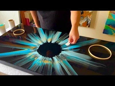 Swipe of an EYE ????️ GORGEOUS Depth + Results WOW!!! Acrylic Pouring