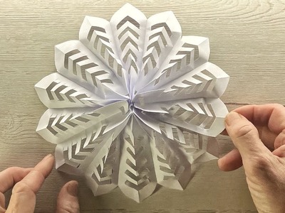 The snowflake is big❄️ PAPER SNOWFLAKE ❄️3D PAPER SNOWFLAKE ❄️ DIY snowflake❄️ DIY snowflake at home