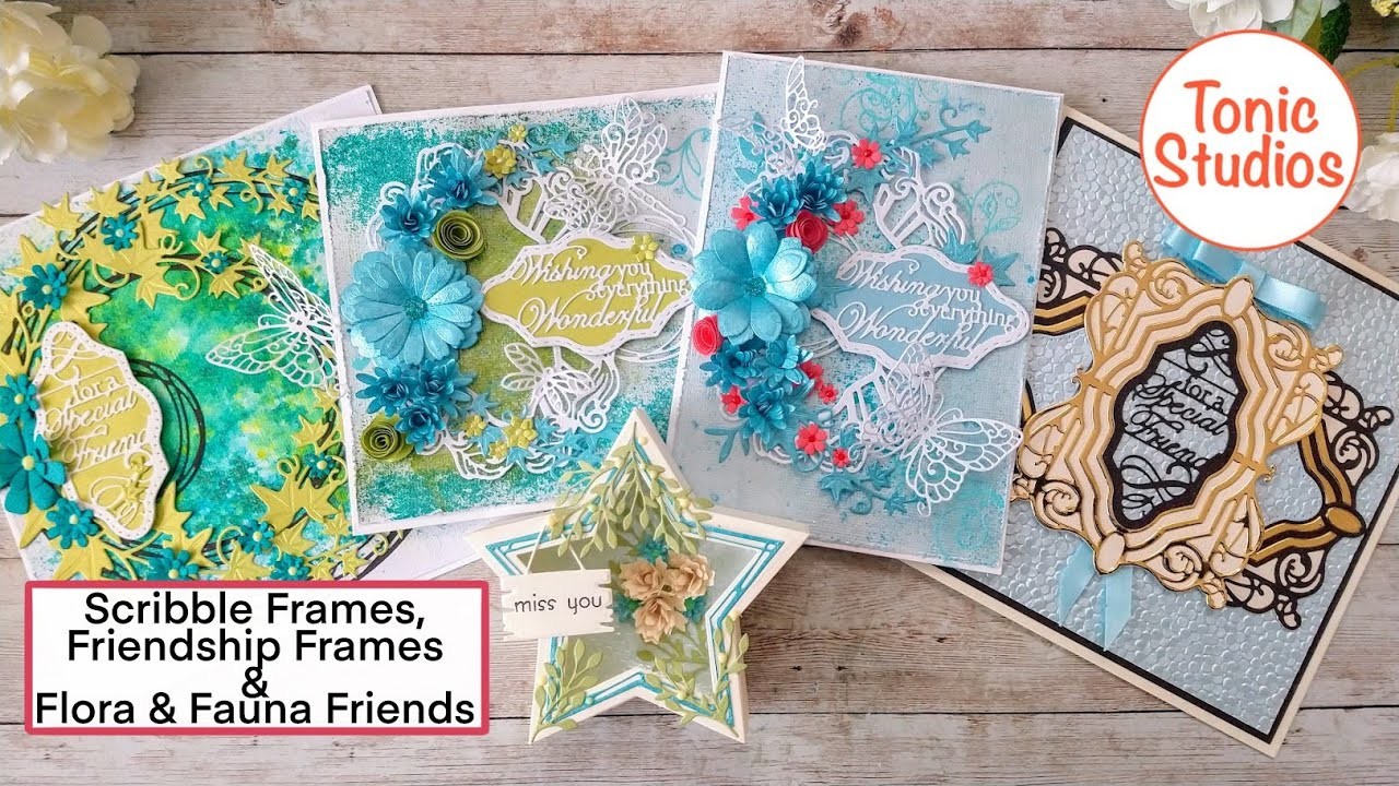 TONIC STUDIOS Scribble Frames, Friendship Frames, Flora & Fauna Friends