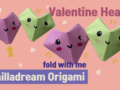 ⭐️ Valentine Heart Origami l 3D Heart Paper Craft l Pencil Topper l Back to School l Paper Folding