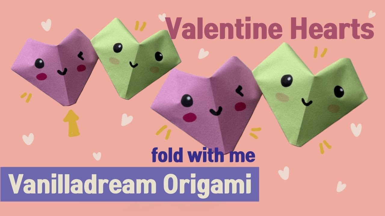 ⭐️ Valentine Heart Origami l 3D Heart Paper Craft l Pencil Topper l Back to School l Paper Folding