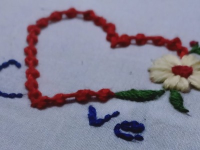 Valentine's day hand embroidery pattern.Hand embroidery for beginners @embo_spark #embroidery
