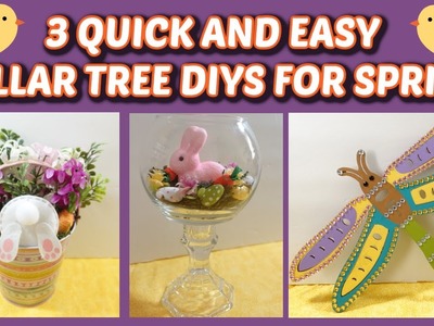 3 QUICK AND EASY DOLLAR TREE DIYS FOR SPRING