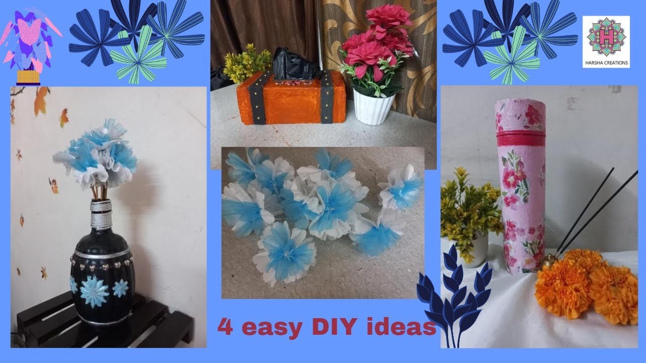 4 Easy DIY Ideas Easy Crafts To Do At Home Harsha Creations