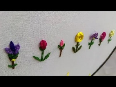 7 Easy Mini Flower Embroidery Designs | Mini Flower Embroidery Designs for Beginners
