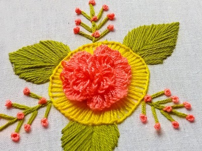 Beautiful 3D ???? Flower Embroidery Design | Most Beautiful Hand Embroidery Tips | Hand Embroidery