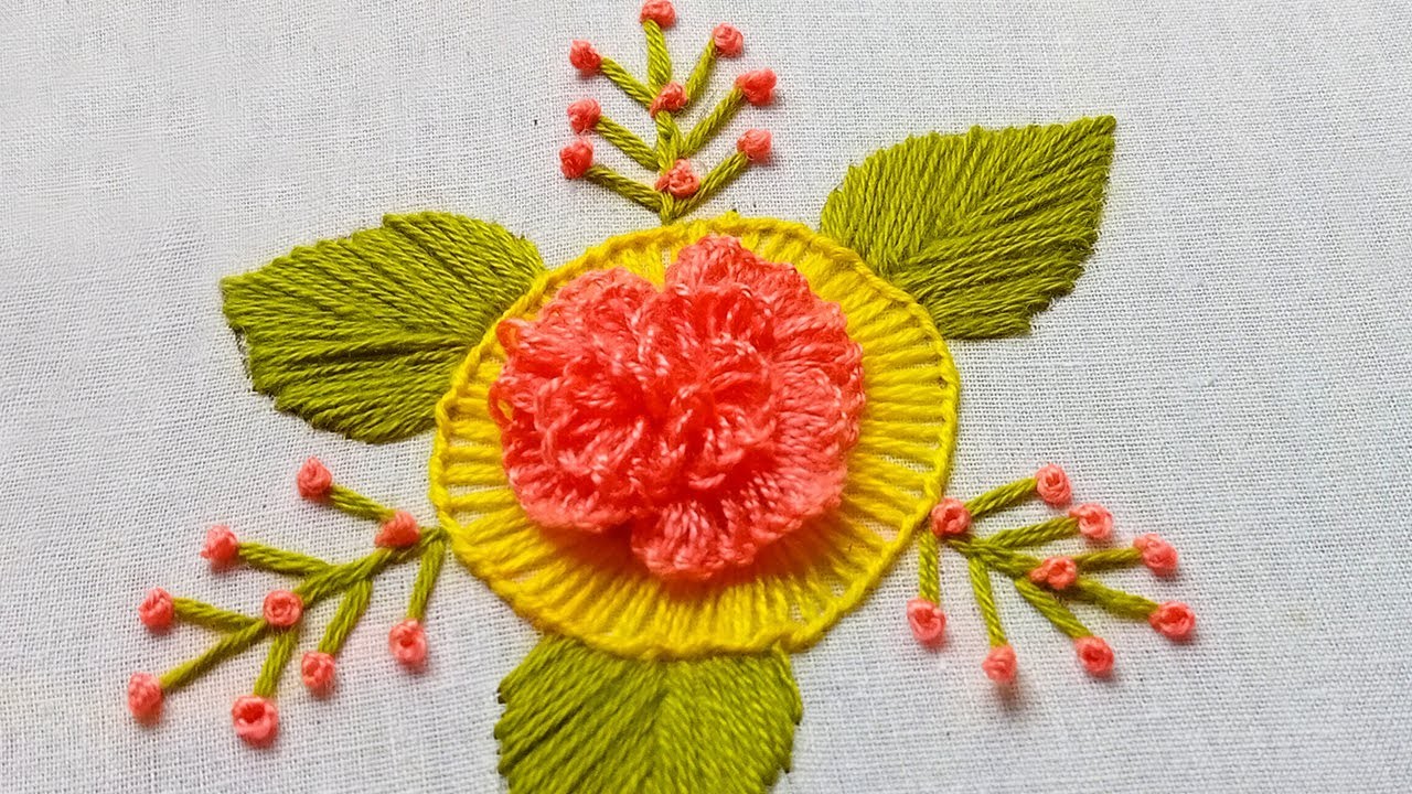 Beautiful 3D ???? Flower Embroidery Design | Most Beautiful Hand Embroidery Tips | Hand Embroidery