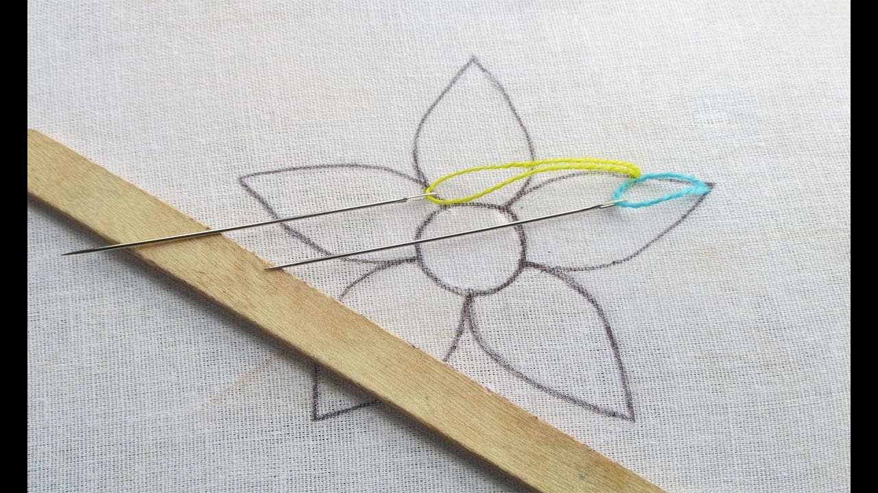 Beautiful Flower Embroidery Stitces For Beginners. Easy Hand Embroidery Flower Stitches Tutorial